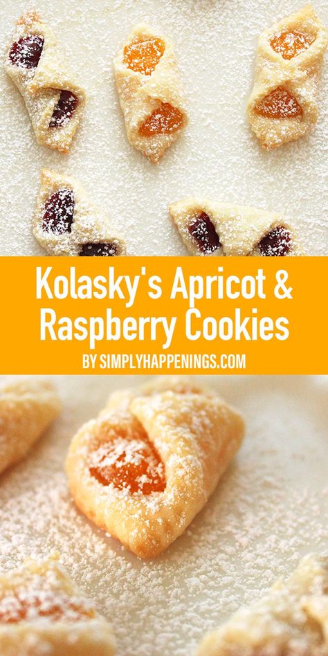 Apricot Pinwheel Cookies, Apricot Pastry Recipe, Apricot Pastries, Kolache Cookie Recipe, Kolacky Cookies, Kolaczki Cookies Recipe, Tea Foods, Everyday Cookies, Cookie Buffet