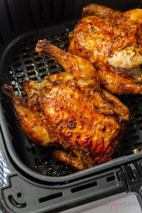 Whole Chicken In Air Fryer, Air Fryer Cornish Hen, Air Fryer Keto Recipes, Baked Meats, Cooking Cornish Hens, Game Hen Recipes, Chicken In Air Fryer, Vegetarian Rice Dishes, Chicken In The Air Fryer