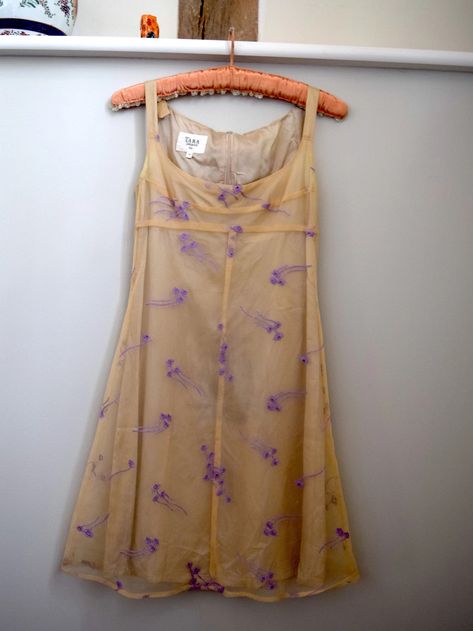 Y2k Tara Jarmon Tulle Dress. Size 36. Mini, Stretch, Nude, Purple. 90s - Etsy Vintage Ralph Lauren Dress, 90s Dress Outfit, Angelic Clothing, 90s Mini Dress, Closet Edit, 90s Summer, Fashion 90s, Tara Jarmon, High Fashion Outfits