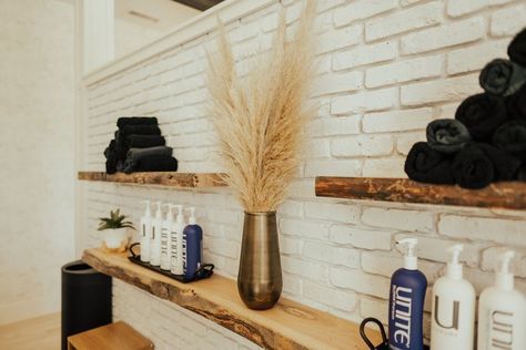 Canvas Hair Loft featuring Minerva Beauty Equipment | Scarborough, ME Salon Suite Decor Ideas, Salon Suite Decor, Beauty Shop Decor, My Salon Suite, Minerva Beauty, Dreams Spa, Salon Suites, Salon Business, Salon Interior Design