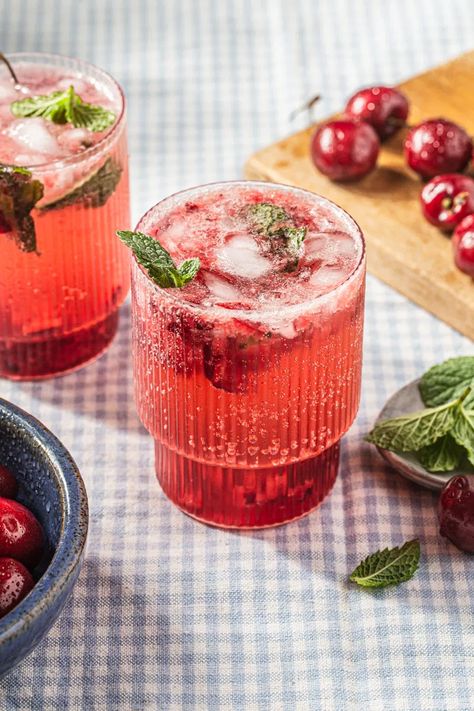 FRESH CHERRY MOJITO MOCKTAIL