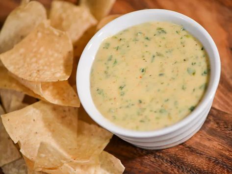 Green Chili Queso | Sauced Green Chili Queso, Corn Queso Dip, Chili Queso Dip, Chili Queso, Spicy Cheese Dip, Queso Sauce, Cheese Dip Mexican, Green Chili Sauce, Queso Dip Recipes