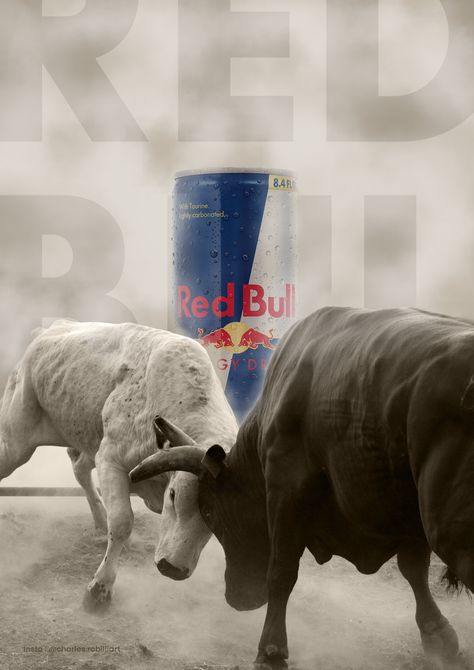 Creation of a poster about the Redbull original can on Photoshop Redbull Poster, 2000s Posters, Magazine Ads, Advertising Poster, Red Bull, Rodeo, Poster Design, Photoshop, Canvas