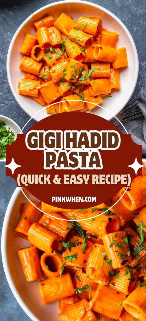 Chicken Gigi Recipe, Gigi's Pasta Recipe, Large Pasta Recipes, Cheddar Cheese Pasta Recipes, Easy And Fast Pasta Recipes, Last Minute Pasta Dinners, Quick Easy Noodle Recipes, Gigi Pasta Recipe, Pasta Recipes Gigi Hadid