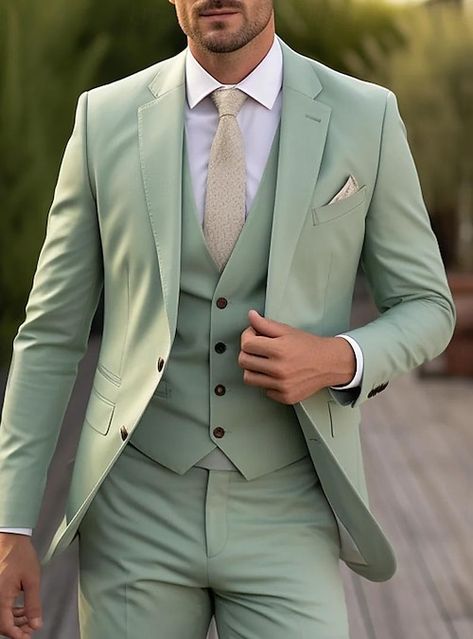 Green Tux, Green Suits, Green Suit Men, Suit For Men Wedding, Green Wedding Suit, Groomsmen Tuxedos, Groom And Groomsmen Suits, Wedding Tux, Wedding Suits Groom