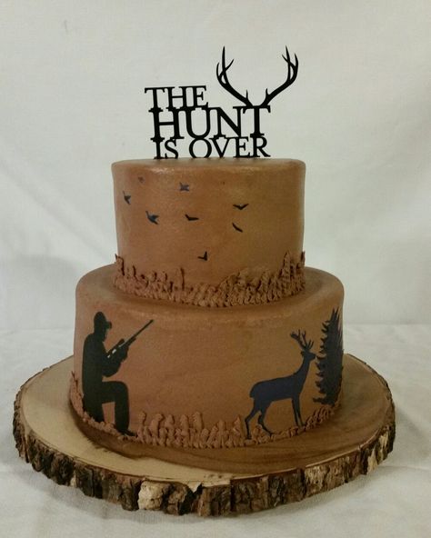 Grooms Cake The Hunt Is Over, Groomsman Cake Hunting, Deer Grooms Cake Hunters, Deer Hunter Grooms Cake, Grooms Cake Hunting Deer, Hunting Theme Grooms Cake, Grooms Hunting Cake Ideas, Turkey Hunting Grooms Cake, The Hunt Is Over Cake