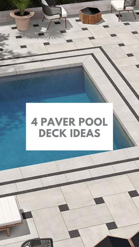 Planning a pool renovation or dreaming of a backyard oasis? Techo-Bloc has conjured up 4 dazzling pool deck ideas to get your imagination flowing. Discover them today! Pool Pavers And Coping Ideas, Swimming Pool Decking Ideas, In Ground Pool Ideas, Backyard Paver Ideas, Pool Deck Pavers, Paver Ideas, Yard Remodel, Pool Pavers, Home Pool