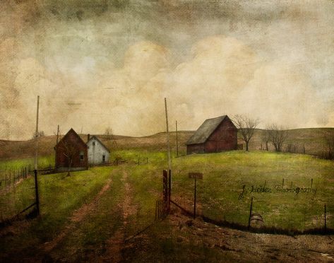 Homestead | jamie heiden | Flickr Jaime Heiden, Building Paintings, Jamie Heiden, Altered Photography, Watercolor Barns, Crafts Animals, Barn Painting, Architecture Painting, Encaustic Art