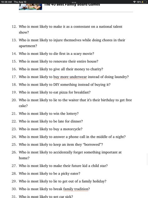 Survey Questions To Ask Your Friends, Questions For Paranoia, Kahoot Birthday Questions, Funny Kahoot Questions, Birthday Kahoot Questions, Kahoot Questions About Yourself, Kahoot Questions For Friends, Who’s Most Likely To For Friends, Who Is Most Likely To