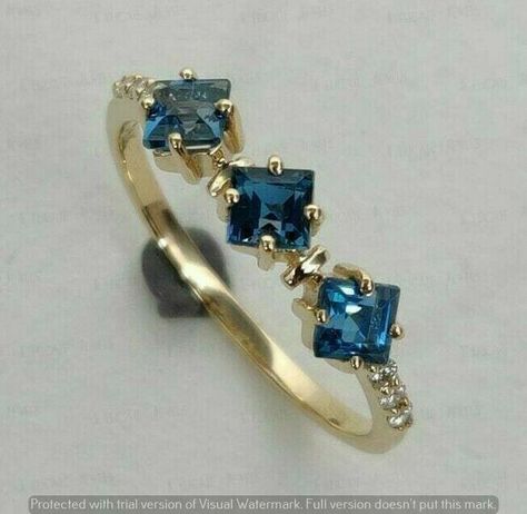 Blue Topaz Engagement Ring, Topaz Engagement Ring, Diamond Promise Rings, Alternative Engagement Rings, Ring Diamond, Blue Topaz Ring, London Blue Topaz, London Blue, Topaz Ring