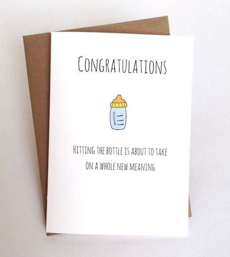 funny baby congratulations card baby shower by SpellingBeeCards Baby Shower Card Message, Baby Shower Card Sayings, Funny Baby Card, Baby Shower Quotes, Things To Write, Baby Shower Invitation Wording, Pregnancy Congratulations, Baby Congratulations Card, Baby Cards Handmade