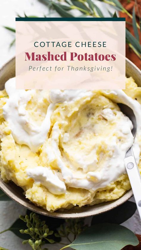 Cottage Cheese Recipes Breakfast, Whipped Cottage Cheese, Healthy Mashed Potatoes, Cottage Cheese Recipes Healthy, Cottage Cheese Dips, Cottage Cheese Desserts, Thanksgiving Potluck, Cheese Mashed Potatoes, Overnight Oatmeal Recipes