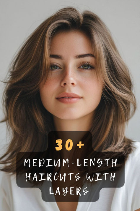 Searching For The Perfect Medium-Length Haircuts With Layers? 💇‍♀️✨ I’ve Curated 30 Stunning Styles That Will Add Volume And Movement To Your Hair! From Soft Waves To Bold Layers, You’ll Find Inspiration For Every Occasion. Click To Discover Your New Favorite Haircut! 🌟💖 #MediumHair #LayeredCuts #HairInspiration #TrendyStyles #ChicHair #Volume #HairGoals Medium Length Haircut With Layers, Wavy Layered Hair, Haircuts With Layers, Trendy Haircuts Medium, Haircut With Layers, Medium Length Wavy Hair, Medium Length Bobs, Shoulder Length Layered, Effortless Waves