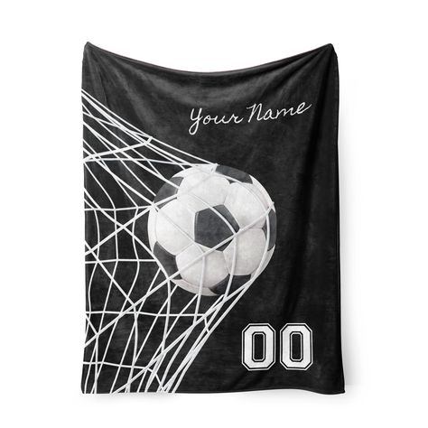 PRICES MAY VARY. Personalized Soccer Blanket with Name: Click "Customize" and enter the name to customize Unique keepsake,this soccer blanket makes a fantastic addition to gifts for soccer players boys. Perfect for birthdays, anniversaries, Christmas, and other special occasions. High Quality Material:Our customized Soccer Blanket is made of flannel. The fabric is super soft,warm,comfortable.Our Personalized Soccer Blankets with name are printed by advanced technology machine which makes the col Soccer Blanket, Blankets For Kids, Throw Blanket Gift, Blanket Gifts, Unique Blankets, Senior Gifts, Soccer Gifts, Lightweight Blanket, Kids Soccer