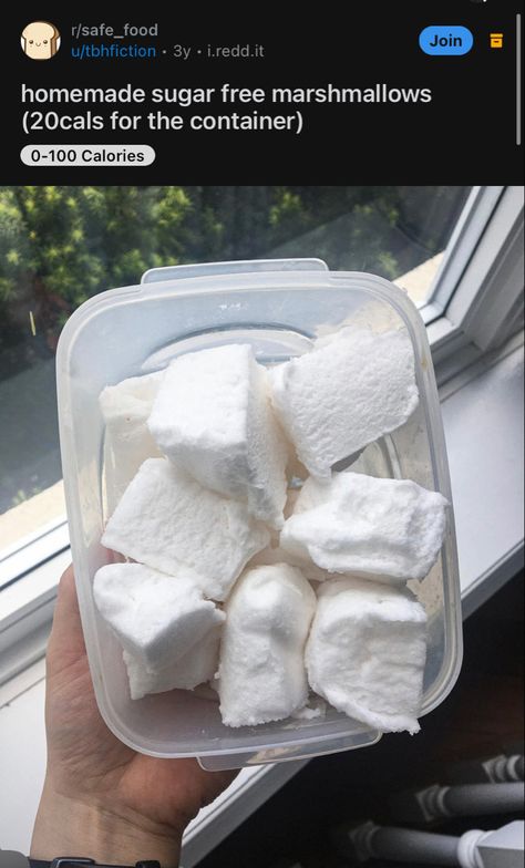 Sugar Free Marshmallows, Low Cal Dessert, Calorie Recipes, Low Cal Recipes, Healthy Food Motivation, Healthy Sweets Recipes, Food Recepie, Low Cal, Melt In Your Mouth