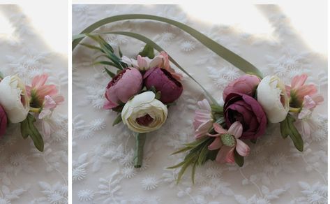 Boutonnieres Wedding, Peony Buds, Wedding Organiser, Flower Wrist Corsage, Corsage And Boutonniere Set, Peony Bud, Artificial Peony, Cheap Wedding Flowers, Corsage And Boutonniere