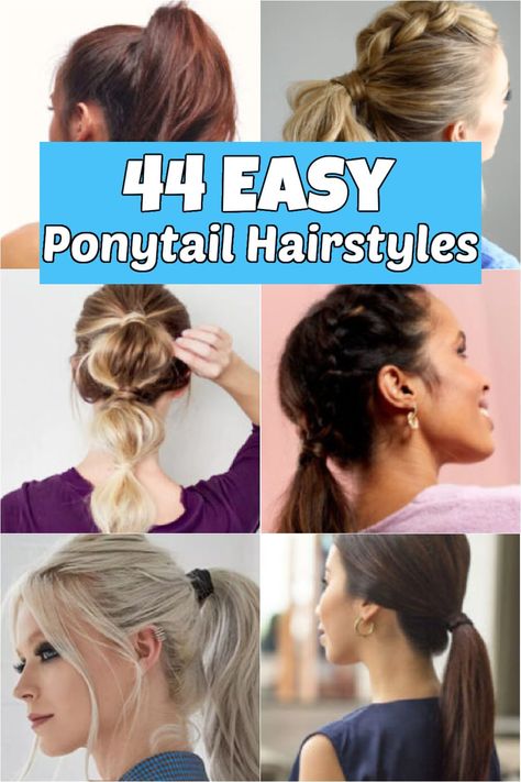 Ponytail Hairstyles - 44 Easy Ponytail Hairstyles How To Dress Up A Ponytail, Best Ponytail Hairstyles Hair Tutorials, Cute Ponytail Hairstyle, Thick Ponytail Hairstyles, Easy Ponytail Hairstyles Medium, Braid With Short Hair, Cute Ponytails For Long Hair, Ponytail Hairstyles Straight Hair, Cute Ponytails For Medium Hair