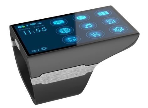 The computer for your wrist is finally being delivered, years after it was first announced. The Rufus Cuff is significantly larger than your typical smartwatch and has numerous sensors. Wrist Communicator, Smallest Smartphone, Fitness Smart Watch, Smart Watch Android, Fitness Watch, Wearable Device, Smart Technologies, Technology Gadgets, Wearable Technology