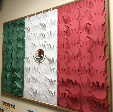 Mexican Decor Classroom, Mexico Classroom Theme, Mexico Themed Classroom, Mexican Bulletin Board Ideas, Mexican Bulletin Board, Peru Bulletin Board Ideas, Hispanic Bulletin Board Ideas, Mexico Theme Classroom Door, Mexico Bulletin Board Ideas