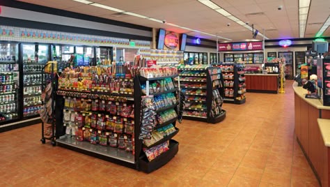 HFA designs convenience store interiors, electrical and plumbing systems, and even fueling stations. Convenience Store Interior Design, Convenience Store Interior, Store Interior Design Ideas, Supermarket Design Interior, Store Interior Design, Gondola Shelving, Retail Store Interior Design, Interior Layout, Supermarket Design