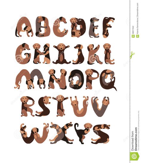 Dog Alphabet, Animal Alphabet Letters, Scrapbook Calendar, Calligraphy Fonts Alphabet, Farmhouse Font, Letter Templates Free, Applique Letters, Graffiti Lettering Fonts, 타이포그래피 포스터 디자인