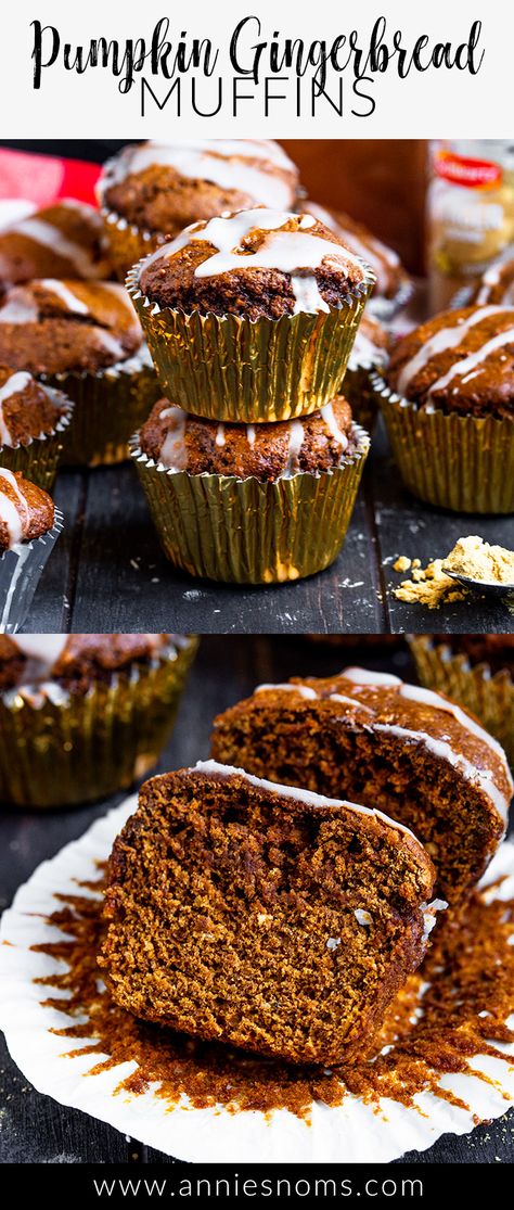 These Pumpkin Gingerbread Muffins are rich, soft and packed full of flavour. Perfect for the Holiday season, enjoy them for breakfast, a snack or just to treat yourself. #pumpkingingerbreadmuffins #gingerbread #muffins #breakfast #pumpkingingerbread #gingerbreadmuffins #holidaybaking Healthy Gingerbread Muffins, Pumpkin Gingerbread Muffins, Baking Pastries, Homemade Muffins Recipe, Dessert List, Healthy Gingerbread, Gingerbread Recipes, Pumpkin Gingerbread, Gingerbread Muffins