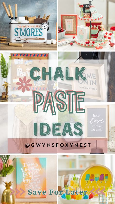 Get ready to elevate your crafting game with Chalk Couture paste ideas! Chalk Couture paste is a fun and easy way to add unique designs and patterns to your DIY projects. Whether you're looking to spruce up your home decor, or create personalized gifts, chalk couture paste offers endless possibilities. From wildflowers to holiday-themed designs, the only limit is your imagination. So why wait? Start exploring all the amazing chalk paste project ideas Chalk Couture has to offer! Chalkcouture Ideas, Chalk Couture Projects To Sell, Chalk Couture Projects, Chalk Couture Ideas, Chalkboard Art Diy, Chalkboard Projects, Pasta Ideas, Chalk Stencils, Chalk Crafts