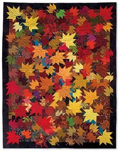 Autumn Leaves   This is the quilt that Rachel made, told me not to... but I want… Maple Leaf Quilt, Leaf Quilts, Autumn Quilts, Leaf Quilt, Fall Quilt Patterns, Fall Quilt, Tree Quilts, Fall Quilts, Halloween Quilts