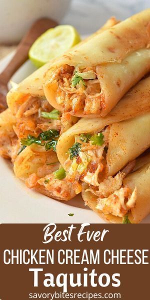 Easy homemade,best,quick and delicious mexican taquitos recipe.These crispy fried chicken taquitos are homemade and work as best sides or appetizers for any occasion plus kids will love this too. These Cream Cheese and Chicken Taquitos filled with cream cheese, salsa and cheese inside corn tortilla which is further fried to make the best taquitos - best dinnerrecipe.#savorybitesrecipes #chickentaquitos #mexicantaquitos #chickenandcreamcheesetaquitos #easyrecipe #dinnerrecipes Authentic Chicken Taquitos Recipe, Mexican Taquitos, Cream Cheese And Chicken, Chicken Taquitos Recipe, Cheese Taquitos, Homemade Taquitos, Fried Chicken Taco, Chicken Cream Cheese, Corn Tortilla Recipes