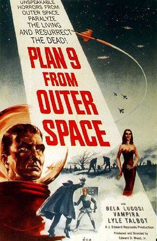 Space Movie Posters, Plan 9 From Outer Space, Outer Space Posters, Ed Wood, Space Movies, Bela Lugosi, Space Poster, Top Art, B Movie