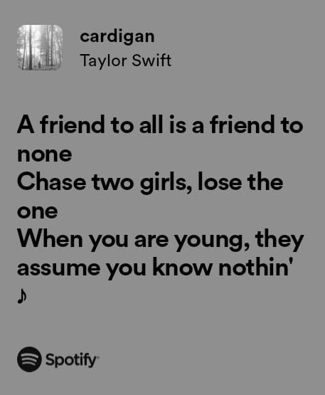 Cardigan Taylor Swift Lyrics, Cardigan Taylor Swift, Taylor Swift Cardigan, Relatable Lyrics, Taylor Swift Song Lyrics, Taylor Lyrics, Cruel Summer, Swift Lyrics, Spotify Lyrics