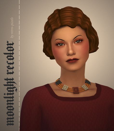 retro-pixels:   A classic hairstyle for your... | Sims 4 Historical Cc Ts4 Vintage Hair, Sims 4 Cc 1920s Makeup, 1920s Sims 4 Cc Hair, Sims 4 20s Hair, 20s Cc Sims 4, Sims 1920s Cc, Sims 4 30s Cc, Sims 4 1940s Hair, Sims 4 1920s Hair