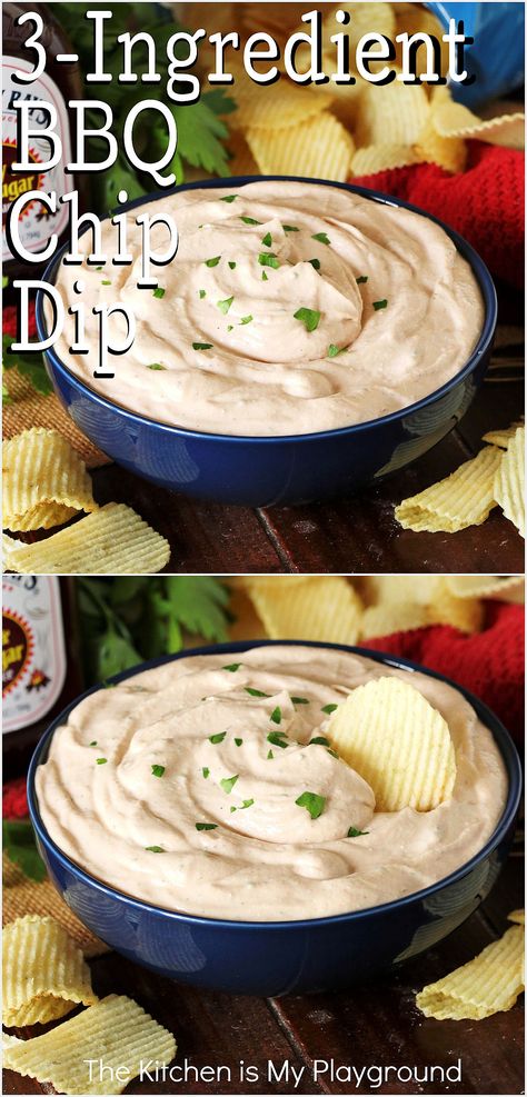 Bowl of BBQ Chip Dip surrounded by potato chips Bbq Cheese Dip, Lawson's Chip Dip Recipe, Dips For Chips Recipes, Easy Chip Dip Recipes, Simple Chip Dip, Chip Dip With Cream Cheese, Quick Chip Dip, Easy Dips 3 Ingredients, Chips And Dip Recipes