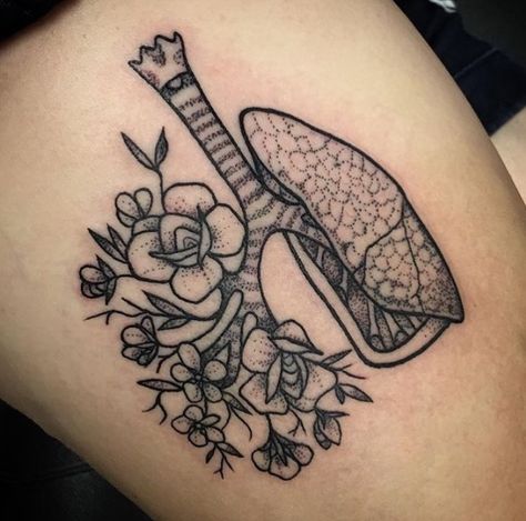 Lung Tree Tattoo, Choreomania Tattoo, Flower Lung Tattoo, Small Lung Tattoo Ideas, Lung Tattoo Ideas Just Breathe, Respiratory Tattoo Ideas, Lung Disease Tattoo, Yahweh Lungs Tattoo, Lung Transplant Tattoo