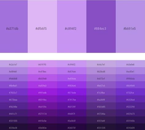 Dark Purple Hex Code, Purple Color Palette Hex Codes, Purple Pallete Color, Purple Hex Codes, Purple Color Chart, Violet Color Palette, Purple Hex, Rainbow Color Palette, Royal Purple Color