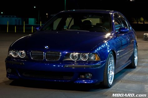 Stunning BMW E39 M5 deep blue, shadowline trim, polished rims and amazing attention to detail. Bmw E39 M5, E39 M5, Paint Color Codes, Bmw Wheels, Bmw E39, Bmw Series, Attention To Detail, Tuner Cars, Bmw 5 Series