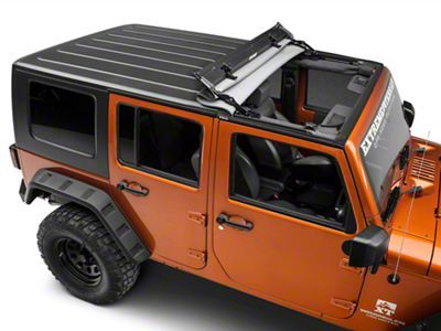 Bestop Wrangler Sunrider for Hardtop - Black Diamond 52450-35 (07-17 Wrangler JK) - Free Shipping Jeep Wrangler Storage, Jeep Customization, Car Wrangler, Jeep Wrangler Tops, Jeep Wrangler Soft Top, Wrangler Camping, Jeep Wrangler Hard Top, Jeep Wrangler Camping, Volkswagen 181