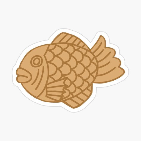 Get my art printed on awesome products. Support me at Redbubble #RBandME: https://www.redbubble.com/i/sticker/Taiyaki-by-voidea/62094958.EJUG5?asc=u Japanese Food Stickers, Japanese Stickers, Asian Humor, Adorable Homes Game, Korean Stickers, Cute Snacks, Food Stickers, Aesthetic Japan, Ceramics Pottery Art