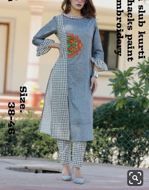 Plakette Design Kurti, Design Kurti, Pretty Maxi Dress, Bridal Mehndi Dresses, Stylish Kurtis Design, Choli Dress, Kurti Designs Latest, Long Kurti Designs, Fancy Kurti