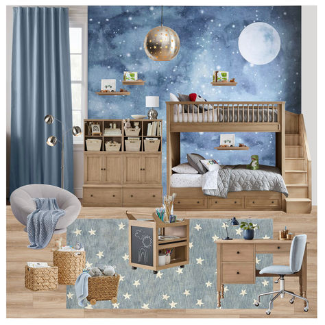 Turn your child's bedroom into an enchanting universe with this captivating space-themed design.
#KidsBedroomDecor, #ModernKidsBedroom, #HomeDecor, #BlueColorScheme, #BedroomDesignIdeas, #SapaceDecorIdeas, #BedroomDesignInspiration, Kids Bedroom Ideas, Modern Kids Bedroom, Bedroom Design Inspiration, Kids Bedroom Design, Kids Room Organization, Blue Color Schemes, Home Decor Color, Blue Bedroom, Kids Bedroom Decor