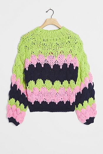 https://www.anthropologie.com/tops-sweaters?utm_source=mktg Oversized Striped Sweater, Pull Rose, Chunky Jumper, Chunky Knit Jumper, Ladies Turtleneck Sweaters, Thick Sweaters, Chunky Knits Sweater, Knit Jumper, Pink Sweater