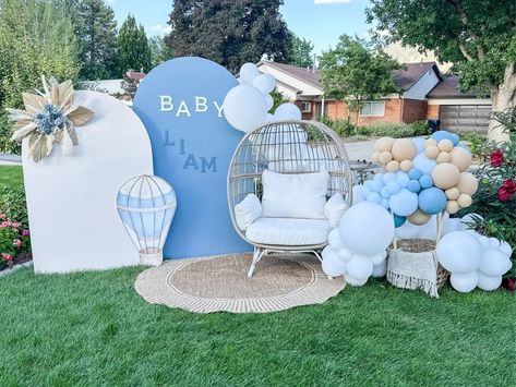 Hot Air Balloon Baby Shower Party Decor, Boy Baby Shower Backdrop, Balloon Arch, Balloon Garland - Etsy Arch Balloon Garland, Boy Baby Shower Backdrop, Backdrop Balloon, Baby Shower Party Decor, Arch Balloon, Arch Designs, 50 Balloons, 1 Balloon, Shower Backdrop