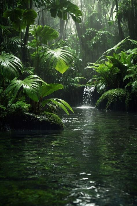 Tropical Rainforest Landscape, Plant Asthetic Picture, Wetlands Aesthetic, Jungle Green Aesthetic, Tropical Rainforest Aesthetic, Amazon Rainforest Photography, Tropical Jungle Aesthetic, Rain Forest Aesthetic, Green Jungle Wallpaper