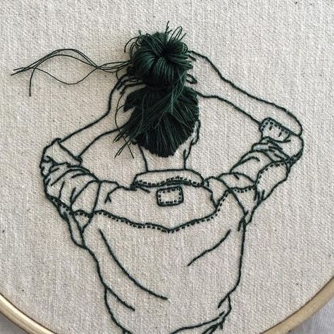 Embroidery Hoop, Hands On, Embroidery, Fabric, Hair, White