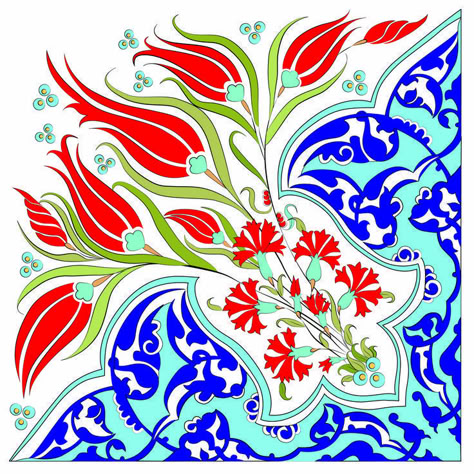 Turkish Flower Pattern, Turkish Design Pattern, Turkish Motifs, Islamic Design Pattern, Iznik Tile, Modern Art Canvas Painting, Arabian Art, Design Pattern Art, Turkish Tiles