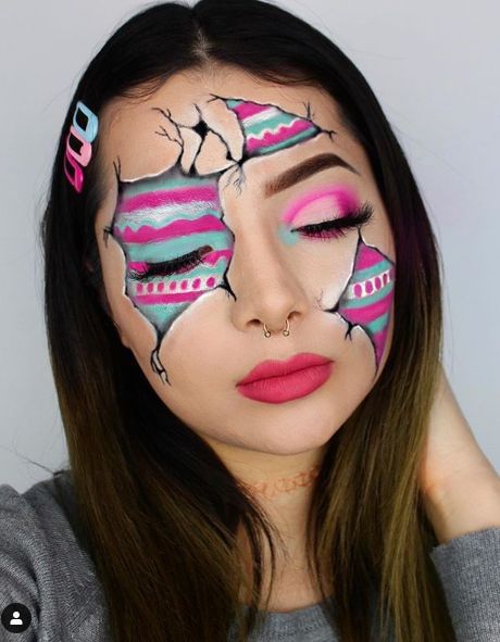 Easter Sfx Makeup, Creative Easter Makeup Looks, Easter Themed Makeup, Easter Make Up, Easter Makeup Ideas, Easter Makeup Looks, 2022 Makeup, Pastel Makeup, Holiday Makeup Looks