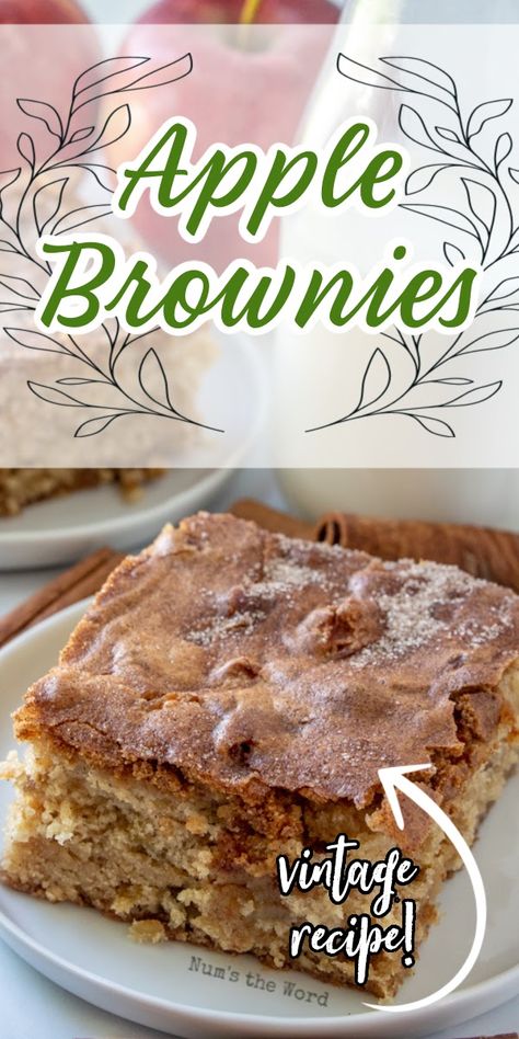 Apple Cake Bars Recipes, Apple Cinnamon Brownies, Apple Blondie Brownies, Easy Apple Baked Goods, Easy Apple Brownies, Apple Blondies Recipe Easy, Apple Spice Cake Bars, Hot Apple Dessert Recipes, Apple Bar Recipes Easy