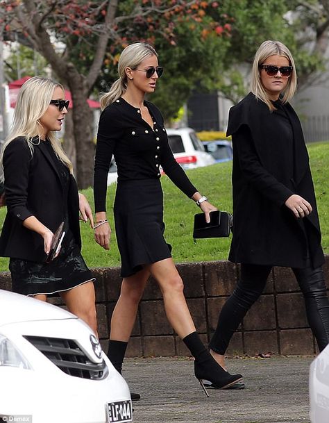 Holly Asser, Roxy Jacenko and Gemma Oldfield.. Matching Black Outfits, Roxy Jacenko, Insider Trading, Black Outfits, Behind Bars, Wardrobe Inspiration, Sweaty Betty, Social Work, Celebrity Fashion