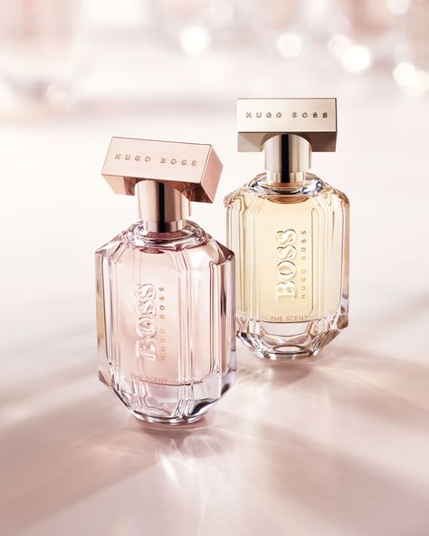 Soft yet powerful: introducing the lighter version of BOSS The Scent for her: an eau de toilette, featuring new ingredients inspired by springtime #BOSStheScent Elegant Perfume Bottles, Dior Perfume Rose N Roses, Boss The Scent For Her, Chanel Mini Perfume Set, Dior Perfume Gift Set, Hugo Boss Perfume, Chanel Les Exclusifs Perfume, Boss The Scent, Perfume Women