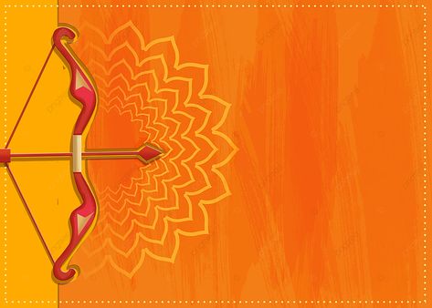 Indian Bow And Arrow Dussehra Background Indian Bow And Arrow, Dussehra Background, Arrow Background, Up Arrow, Orange Texture, Red Indian, Indian Mandala, Yellow Theme, Bow And Arrow